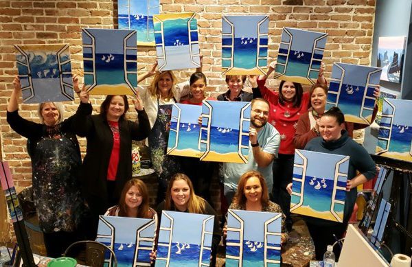 Peabody's holiday celebration with a Paint & Sip event